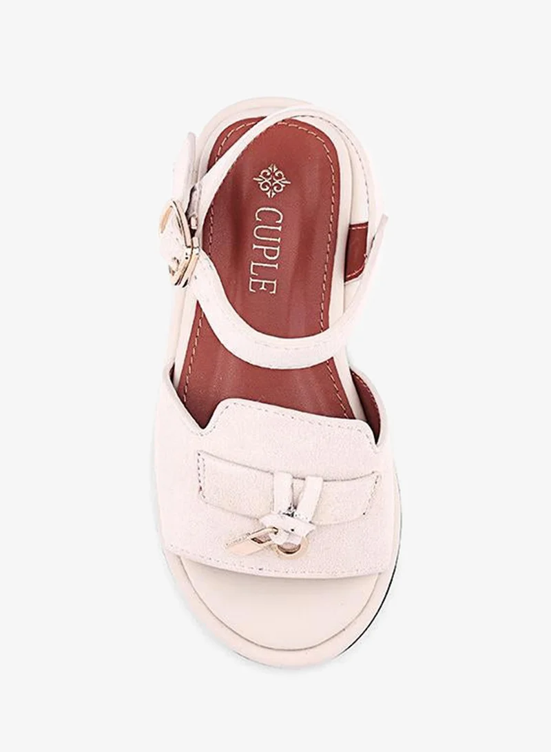 Cuple OffWhite Girls Flat Ankle Strap Sandals for Women | Best Price UAE