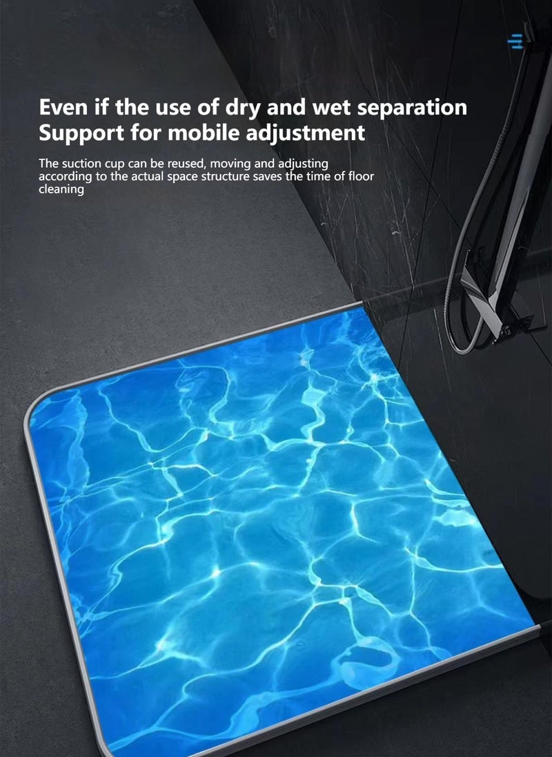 Sharpdo Shower Threshold Water Barrier Bath Shower Dam Barrier Collapsible Bathroom Water Retaining Blocking Strip Guard Stopper Sealing Strip for Shower Stall Wet and Dry Separation for Bathroom  - Image 5
