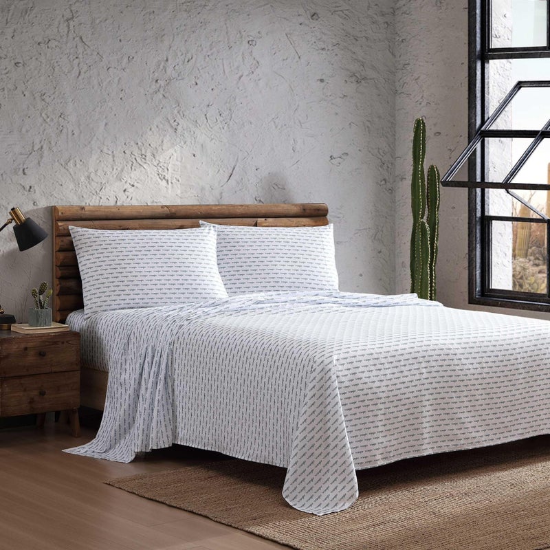 Wrangler - Sheet Set  Breathable & Wrinkle Resistant Bedding  Includes Matching Sham & Pillowcase  Western Home Decor (Stamped Logo Blue  Twin) - Image 2