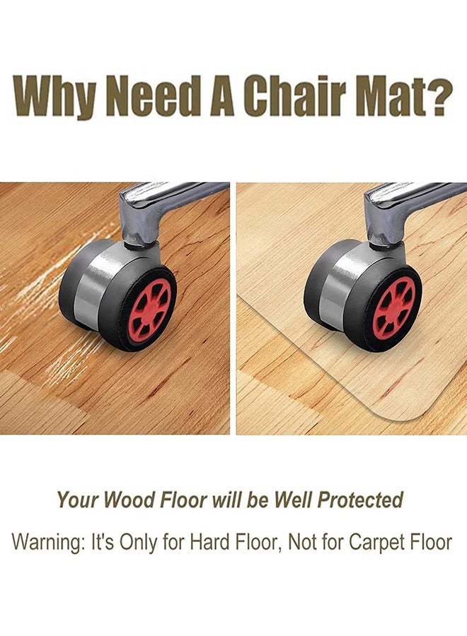 Garlo Clear Chair Mat, Hard Floor Use, 48" x 30" Transparent Office Home Floor Protector mat Chairmats (120 * 90cm Rectangle) - Image 4