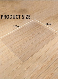 Garlo Clear Chair Mat, Hard Floor Use, 48" x 30" Transparent Office Home Floor Protector mat Chairmats (120 * 90cm Rectangle)  - Image 3