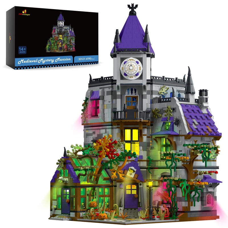 JMBricklayer Medieval Castle House Building Set for Adults Ideas House Model Toy Construction Set with LED Lights Medieval Mystery Mansion Collectible or Home Office Decor Gift for Adult 30121 - Image 3