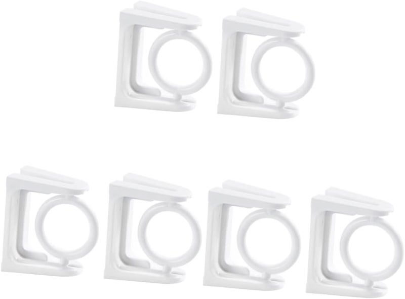6pcs Adhesive Shower Curtain Rod Retainers Wall Mount Bracket Holders 3 Pack - Image 1