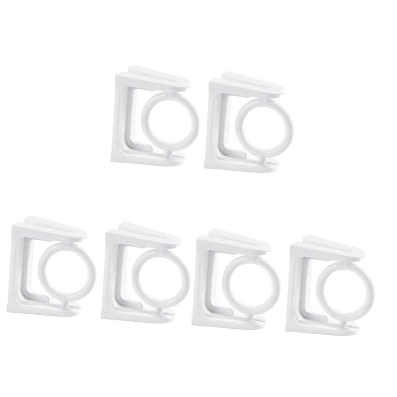 6pcs Adhesive Shower Curtain Rod Retainers Wall Mount Bracket Holders 3 Pack - Image 2