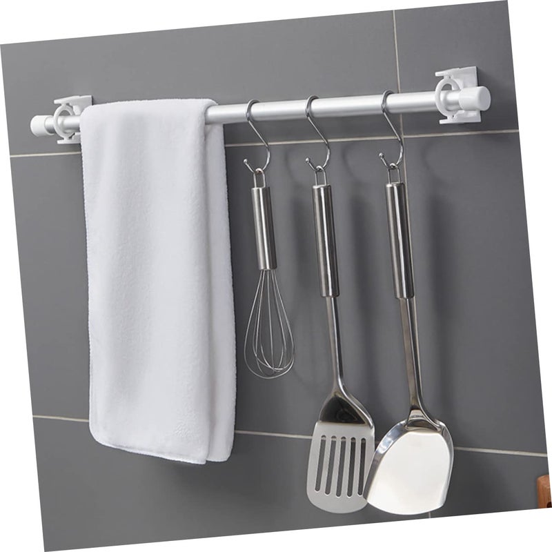 6pcs Adhesive Shower Curtain Rod Retainers Wall Mount Bracket Holders 3 Pack - Image 5