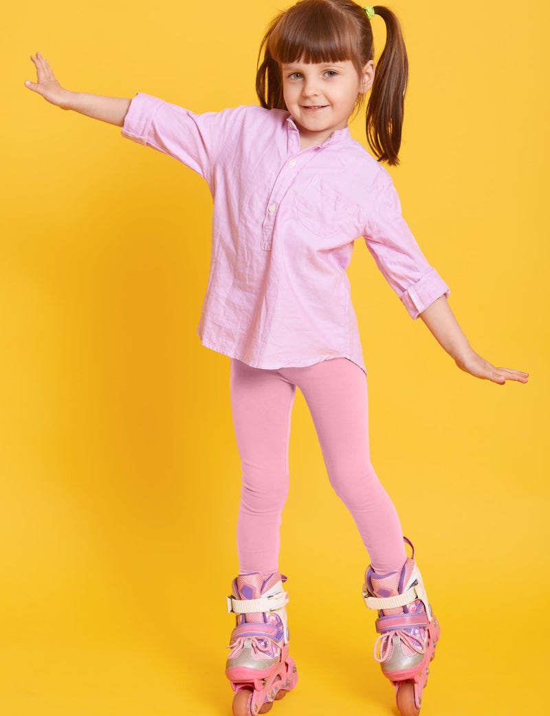 FEQO 5 Pack Toddler Girls Cotton Leggings Pants Full Length Basic Leggings Stretchy Leggings Tight Pants, Candy Colors, 3T - Image 3