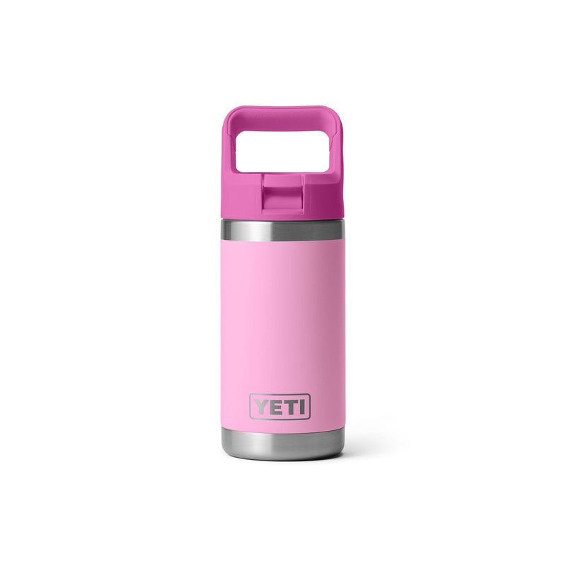 YETI Rambler Jr. 12 oz Kids Bottle, with Straw Cap, Power Pink/Wildflower - Image 3