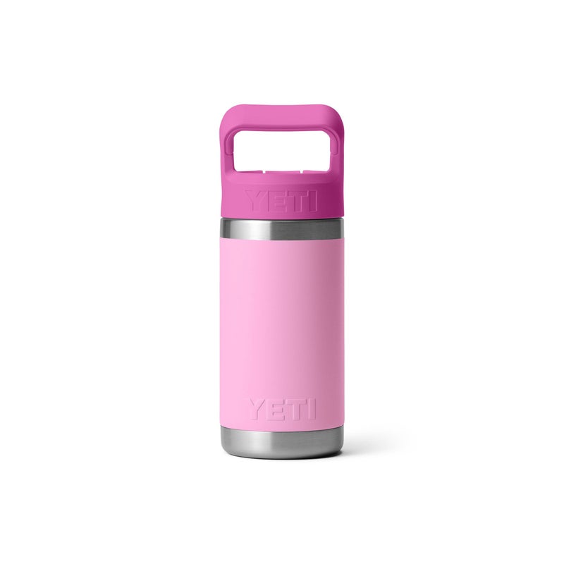 YETI Rambler Jr. 12 oz Kids Bottle, with Straw Cap, Power Pink/Wildflower - Image 4