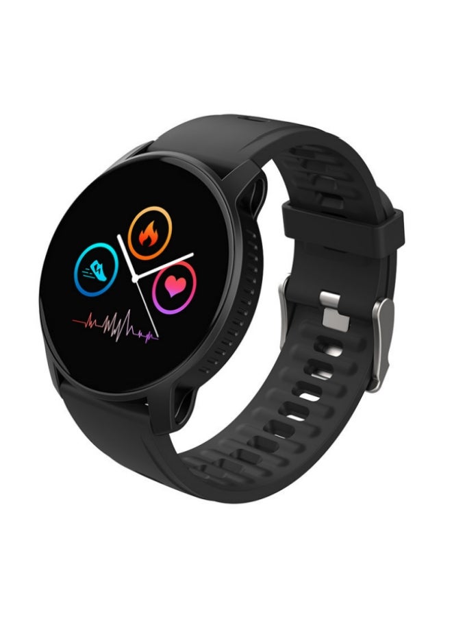W9 PRO Bluetooth Full Touch Call Smart Watch AMOLED Display 170mAh 1.39 Inch Midnight Black Silicone Strap - Image 1