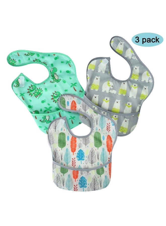 PandaEar 3 Pack Super Light Weight Baby Bib, Waterproof, Washable, Stain Oil and Odor Resistant 12-48 Months - Image 5