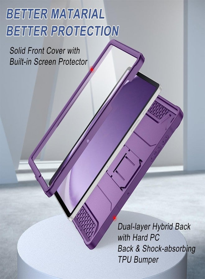 Soke Case for Samsung Galaxy Tab A9 Plus 2023, with Built-in Screen Protector and Kickstand, Rugged Full Body Protective Cover for Galaxy Tab A9+ 11 Inch Tablet [SM-X210/X216/X218],Purple - Image 5