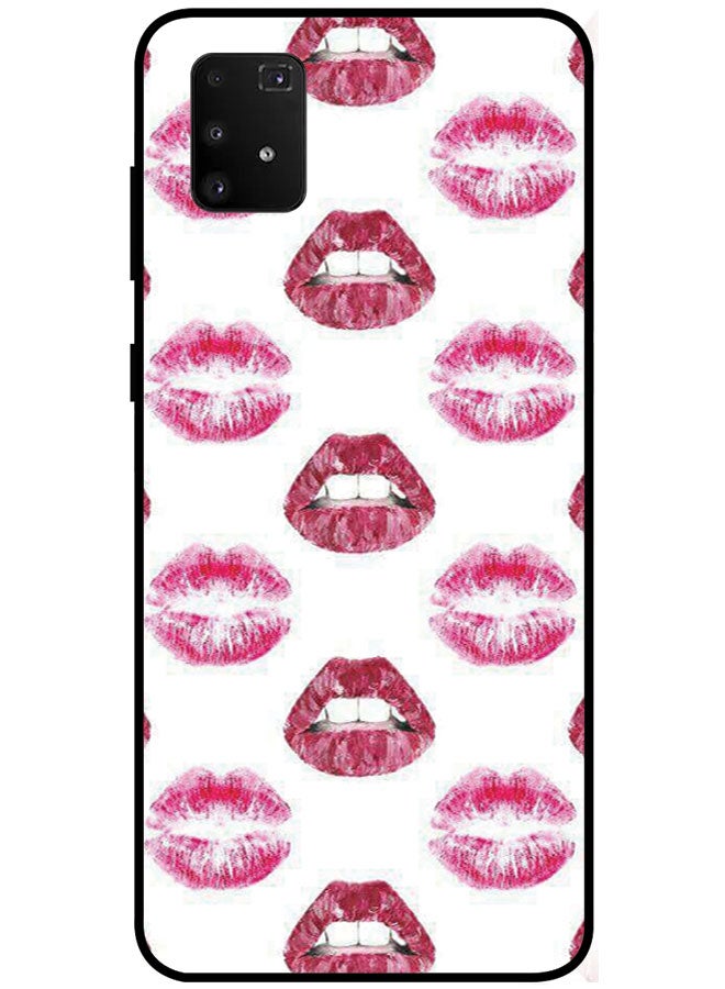 EYE CATCH Protective Case Cover For Samsung Galaxy A91 Smart Series Printed Protective Case Cover for Samsung A91 Lips - Image 1