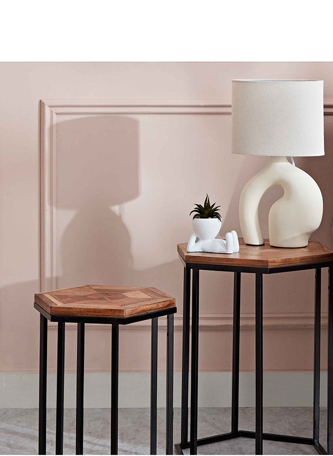 Home Box Chevron 2-Piece Nesting Table Set 40x50x30 cm  - Image 1