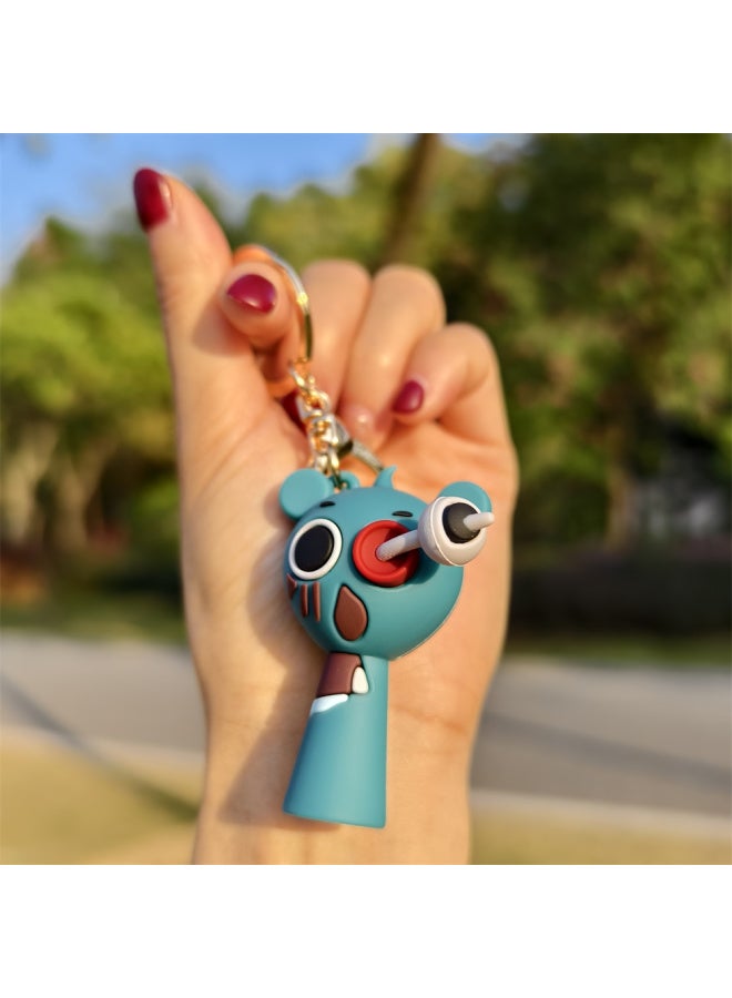 Cartoon Sprunki Keychain Cute Sprunki Oren Raddy Gray Brud Vineria For Girl Boy Bag Pendant Keyring Jewelry Fans Gifts-Color:H12 - Image 1