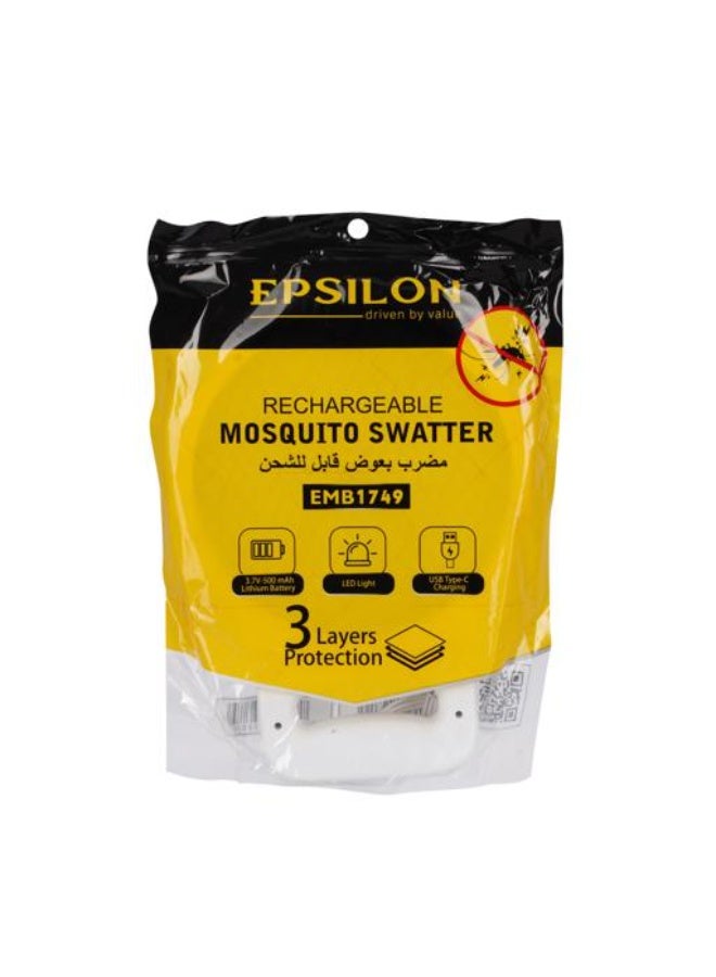 Epsilon إبسيلون طارد البعوض القابل لإعادة الشحن EMB1749، مبيد حشري كهربائي 2 في 1 مع ضوء الأشعة فوق البنفسجية، حماية ثلاثية الطبقات، شحن USB Type-C، حامل طاولة ومبيد حشري محمول للاستخدام المنزلي، المطبخ وغرفة النوم، أبيض - Image 4