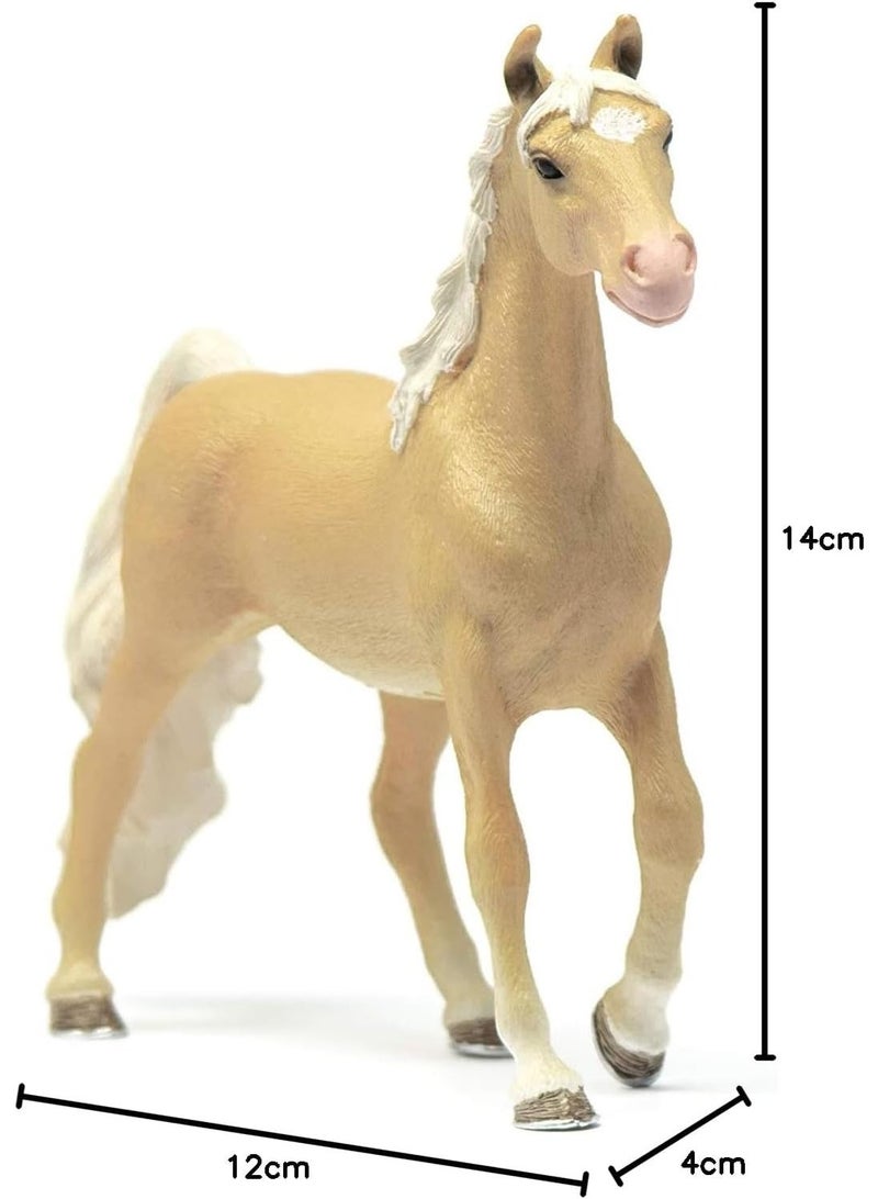 Schleich نادي خيول شلايش، تمثال حيواني، ألعاب خيول للبنات والأولاد من 5 إلى 12 سنة، فرس أمريكية من سلالة السادلبراد - Image 2