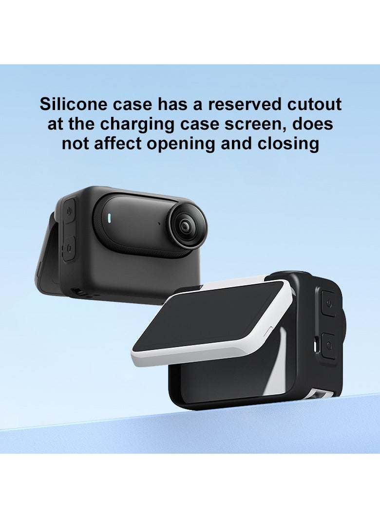 general Insta360 GO3S Silicone Protective Case with Lens Cover + Lanyard Drop-proof and Scratch-resistant with Heat Dissipation Design - Image 4