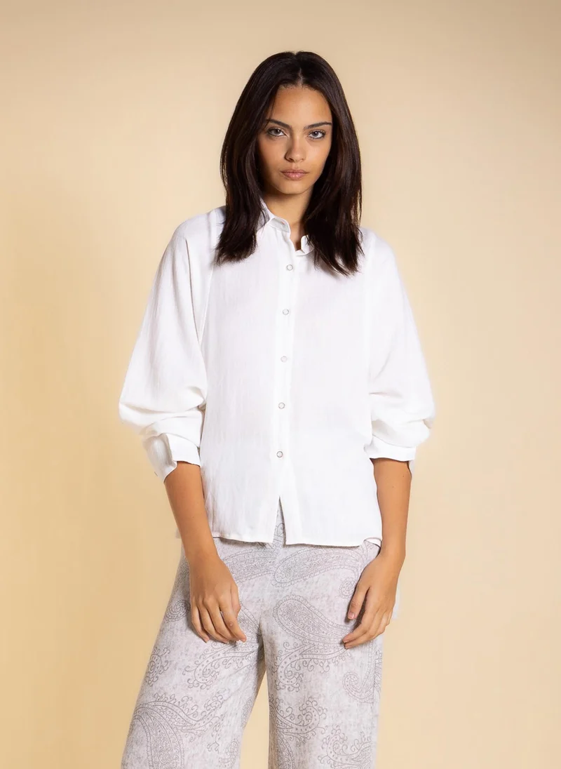SHAPES LINEN BLEND SHIRT SET