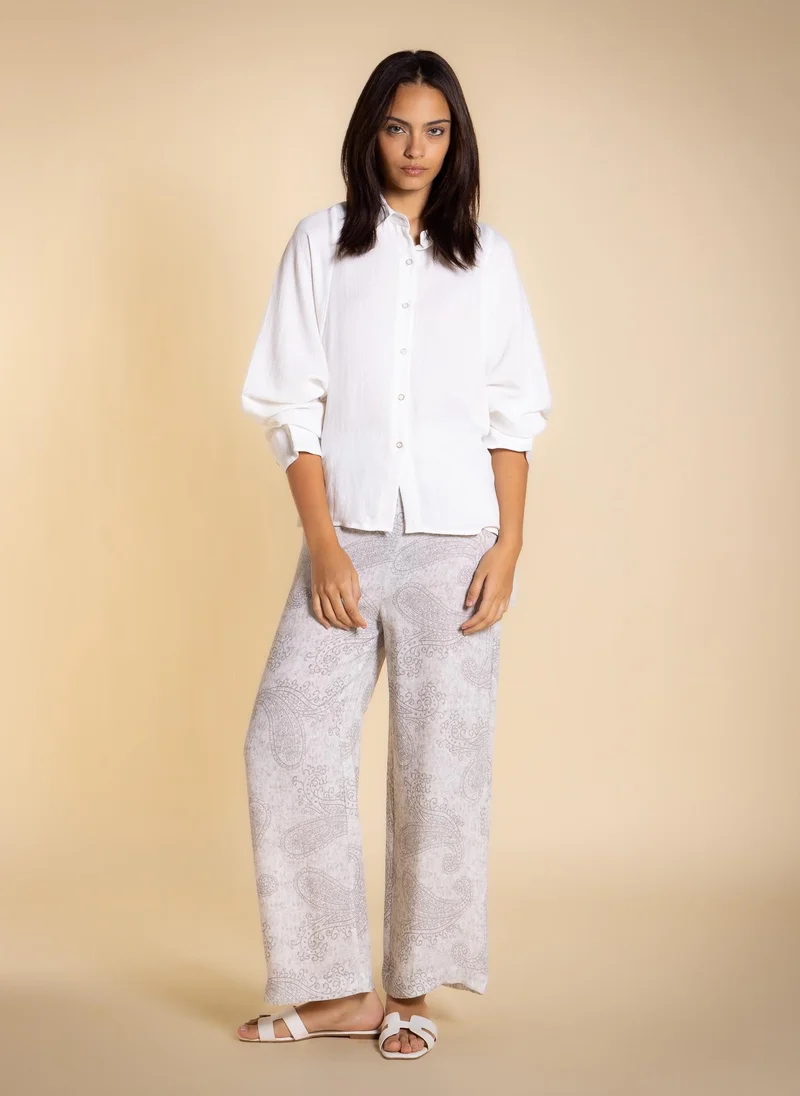 SHAPES LINEN BLEND SHIRT SET