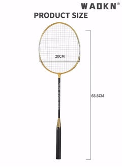 WAOKN 2 Pieces Badminton Set,Outdoor sports set,Badminton Set Including 1 Badminton Bag,2 Rackets,3 badminton balls,1 Replacement Grip Tapes, Badminton Backyard Games for Outdoor, Garden, Beach, Family Fun  - Image 3