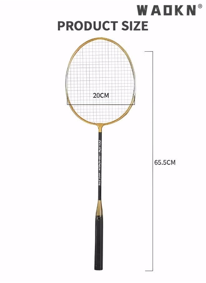 WAOKN 2 Pieces Badminton Set,Outdoor sports set,Badminton Set Including 1 Badminton Bag,2 Rackets,3 badminton balls,1 Replacement Grip Tapes, Badminton Backyard Games for Outdoor, Garden, Beach, Family Fun  - Image 3
