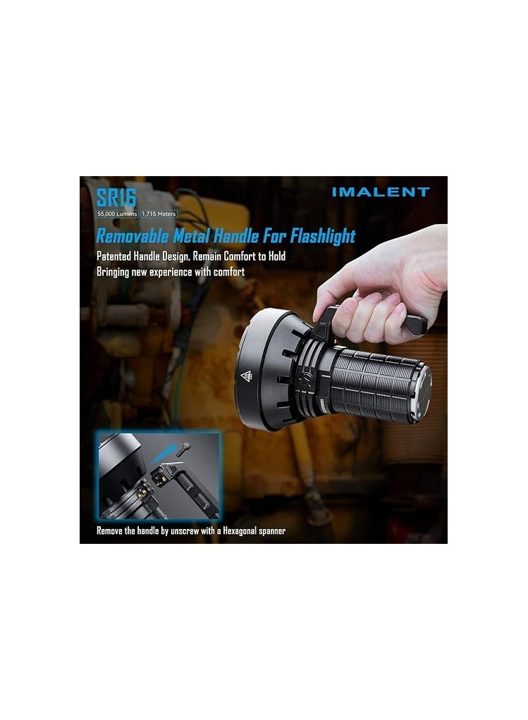 IMALENT SR16 Rechargeable Flashlight 55000 Lumens Super Bright Led Flashlight, with Cree XHP50.3 HI LEDs Waterproof Spotlight Flashlight Long Beam 1715 Meters for Emergency - Image 3