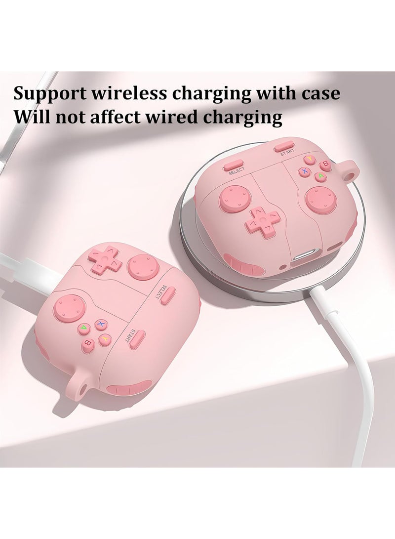 Rock Pow Cute Case Compatible with AirPods 4 with Active Noise Cancellation with Keychain, Cartoon Anime Game Console Funny Soft Silicone Shockproof Wireless Charging Case  - Image 4
