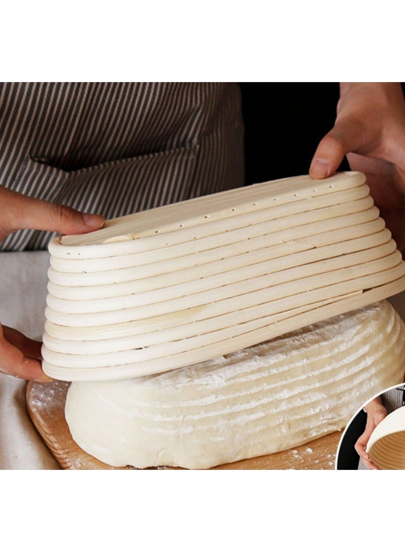 Oval Bread Proofing Basket, Handmade Sourdough Baking Supplies, Banneton with Cloth Liner - Image 5