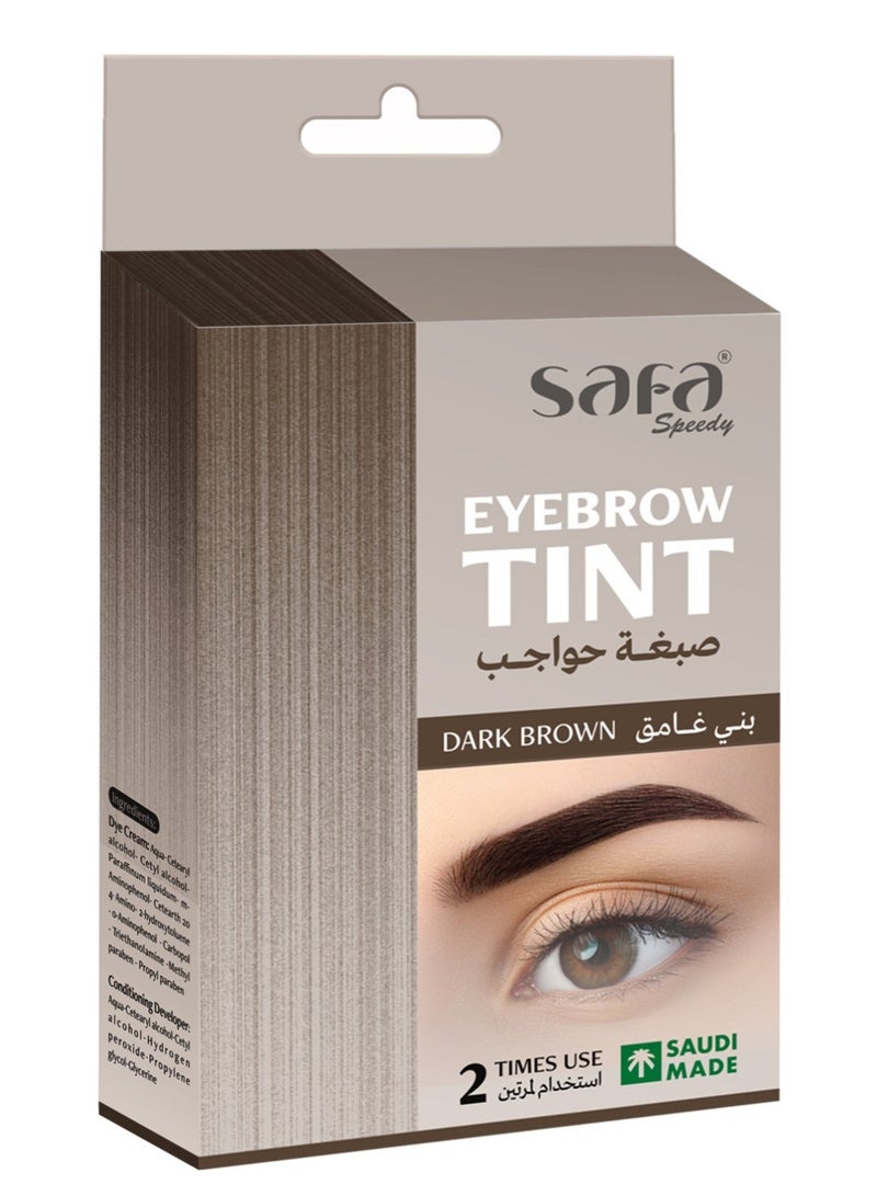 SAFA SPEEDY — PROFESSIONAL DARK BROWN EYEBROW TINT — LONG-LASTING NATURAL RICH COLOR — 2 USES — SAUDI MADE - Image 1