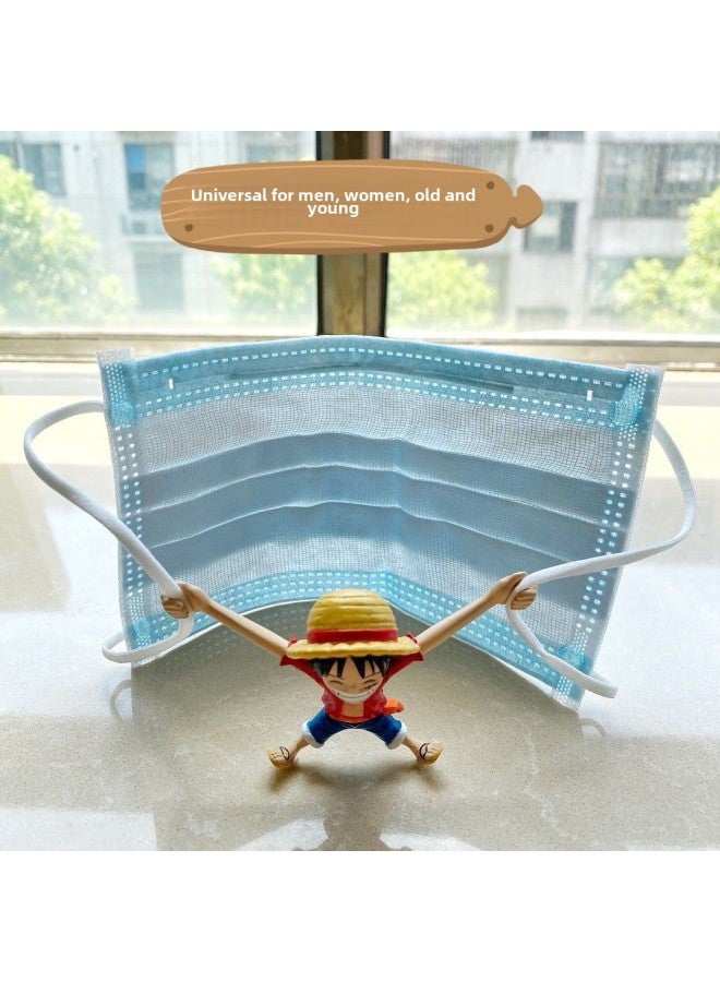 Anti-Le Disposable Mask Companion Ear Protection Artifact Non-Slip Painless Animation One Piece Luffy Doll Accessories Auxiliary-Color:Red  - Image 1