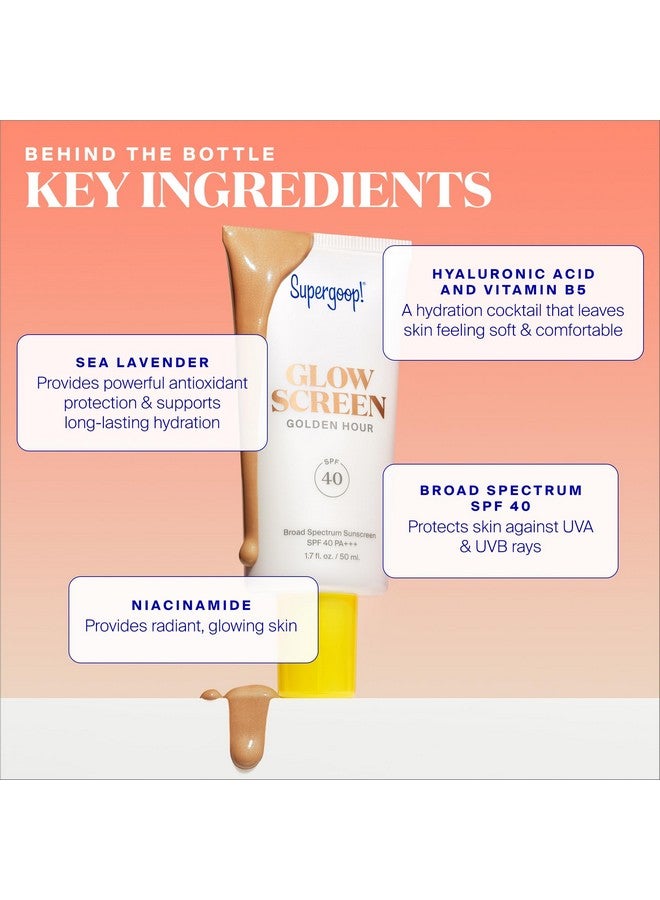 Supergoop! Glowscreen SPF 40, Dawn (Pink Pearl Glow) - 1.7 fl oz - Glowy Primer + Broad Spectrum Tinted Sunscreen - Helps Filter Blue Light - Hydration - Hyaluronic Acid & Vitamin B5 - Image 5