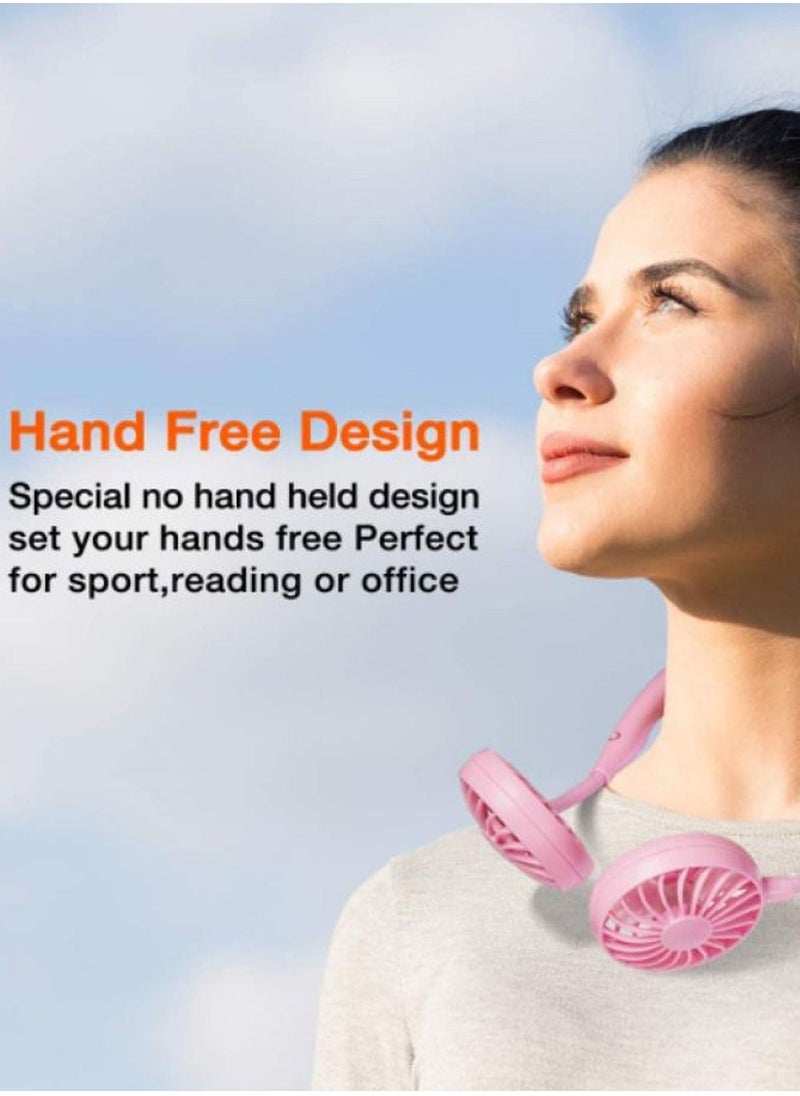 AIWANTO Hand Free Personal Fan Mini Neck Fan Headphone Design Sports Fan Heads  - Image 5