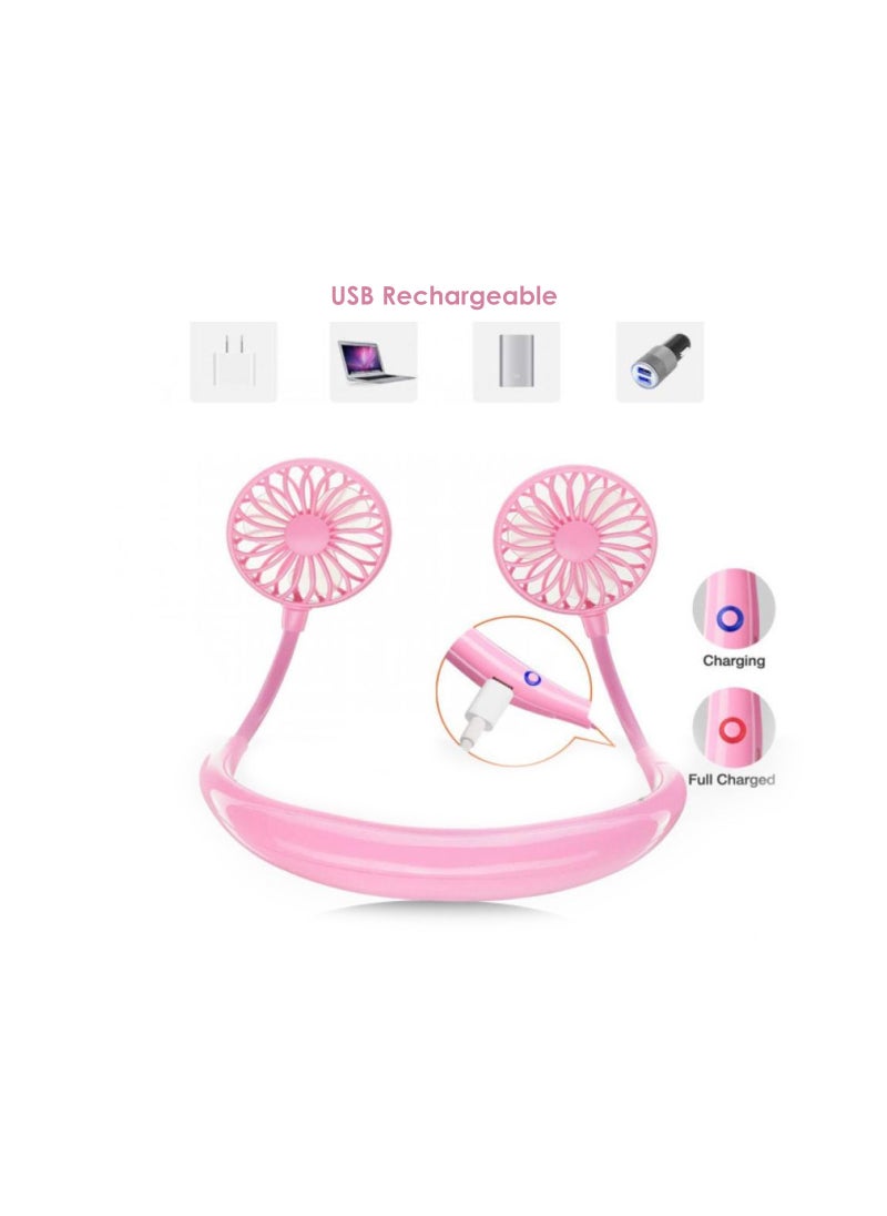 AIWANTO Hand Free Personal Fan Mini Neck Fan Headphone Design Sports Fan Heads  - Image 3