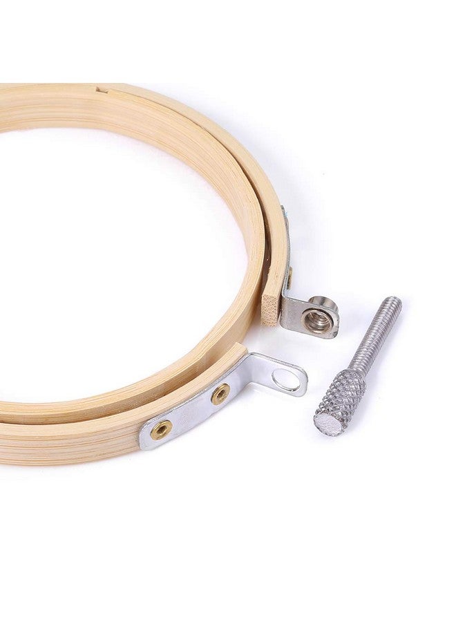 Pllieay Pllieay 12 Pieces 3 Inch Embroidery Hoops Bamboo Circle Cross Stitch Hoop Ring for Embroidery, Art Craft Handy Sewing and Decoration  - Image 2