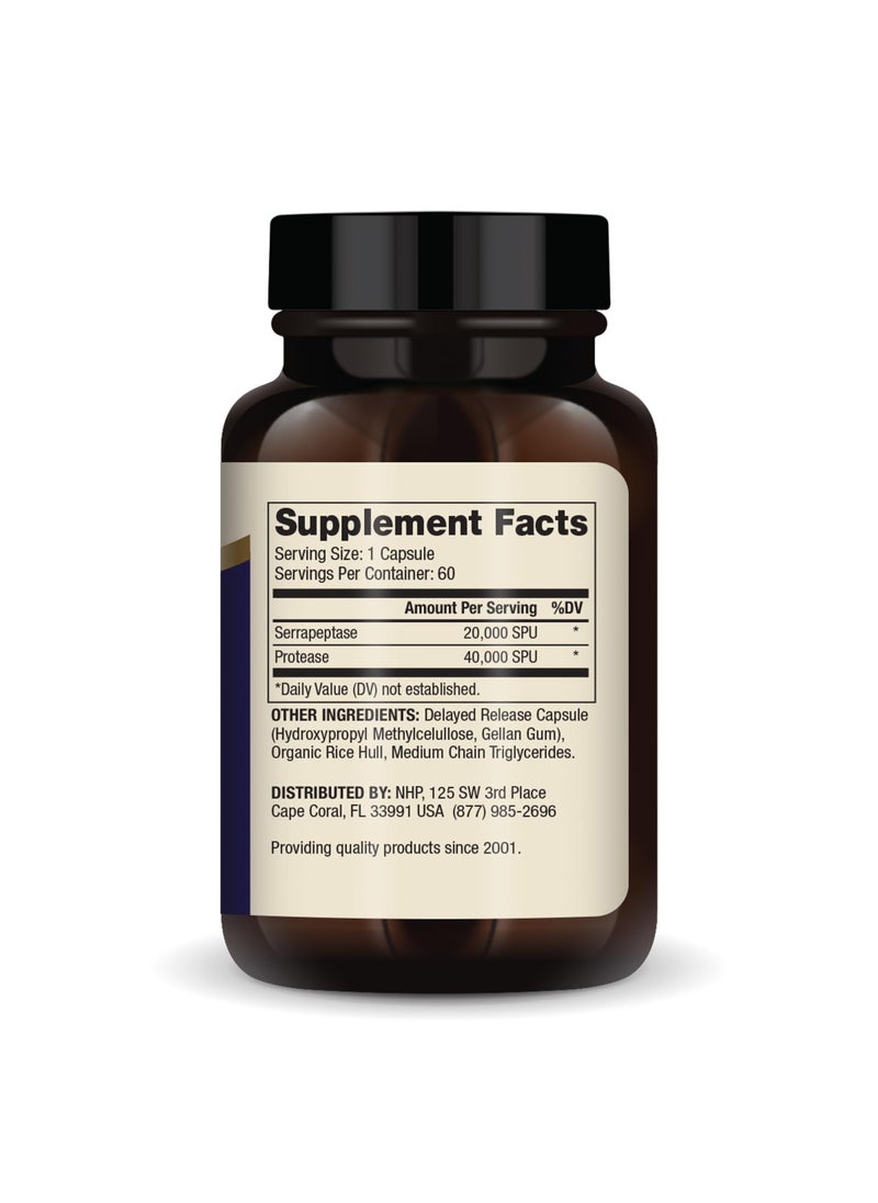 Dr. Mercola Serrapeptase Enzymes Delayed Release, 60 Capsules, Dietary Supplement  - Image 3