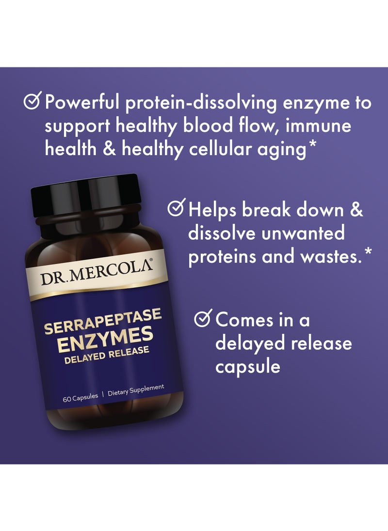 Dr. Mercola Serrapeptase Enzymes Delayed Release, 60 Capsules, Dietary Supplement  - Image 5