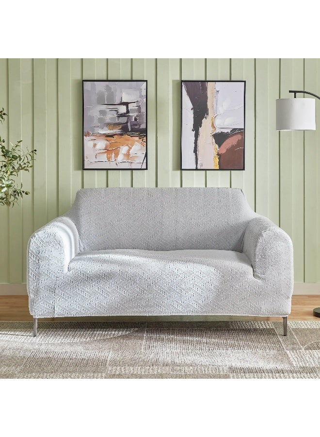 Home Box Comfino 2-Seater Knitted Jacquard Sofa Cover 135 x 175 cm - Image 2