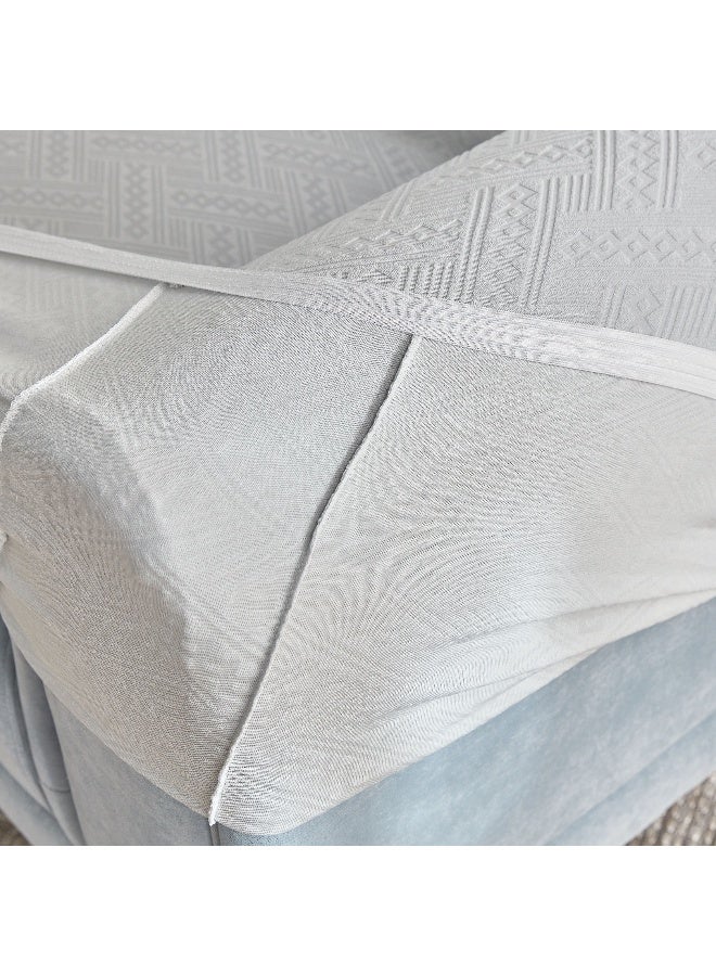 Home Box Comfino 2-Seater Knitted Jacquard Sofa Cover 135 x 175 cm - Image 5