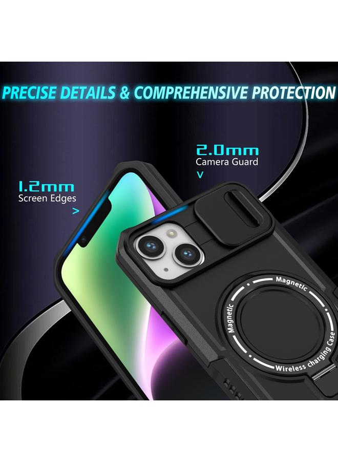 S-TOP Case For iPhone 15 Sliding Camshield MagSafe Holder TPU Hybrid PC Phone Case - Image 3