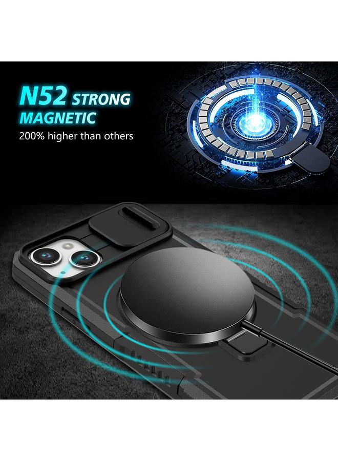S-TOP Case For iPhone 15 Sliding Camshield MagSafe Holder TPU Hybrid PC Phone Case - Image 4