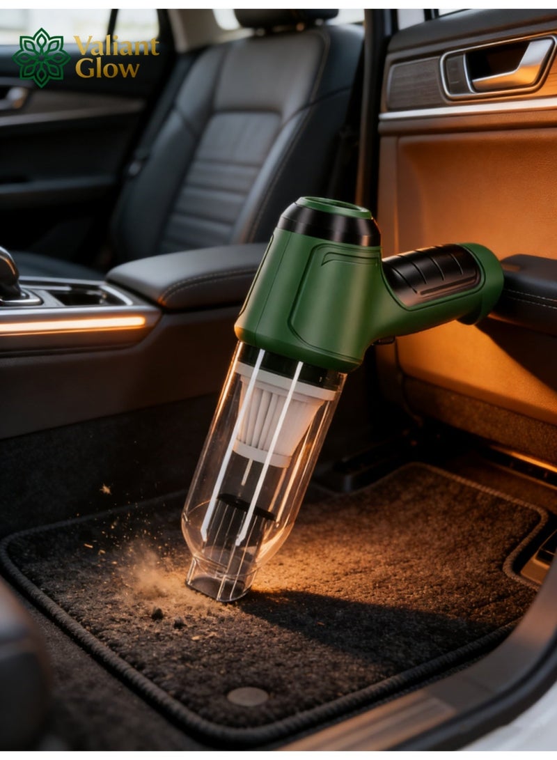 Valiant Glow Handheld cordless vacuum cleaner | Car vacuum cleaner, portable vacuum cleaner, outdoor vacuum cleaner, camping vacuum cleaner | 120W high power | 3200pa suction power | Cordless charging and portable design | Suitable for cleaning pet hair, sofas, cars, and offices. - Image 4