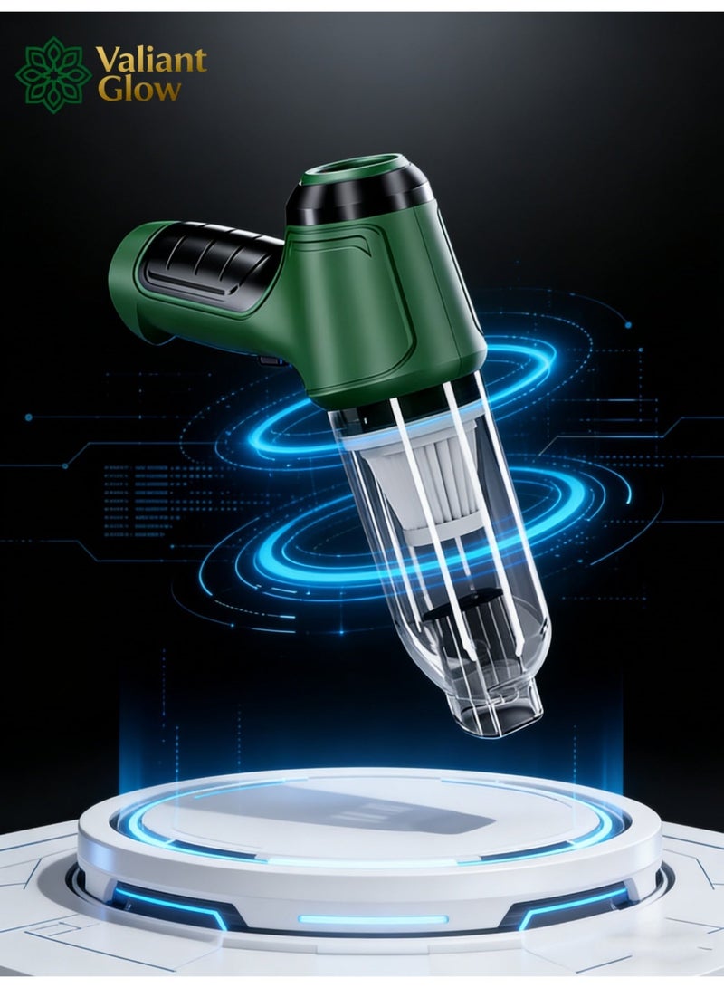 Valiant Glow Handheld cordless vacuum cleaner | Car vacuum cleaner, portable vacuum cleaner, outdoor vacuum cleaner, camping vacuum cleaner | 120W high power | 3200pa suction power | Cordless charging and portable design | Suitable for cleaning pet hair, sofas, cars, and offices. - Image 2