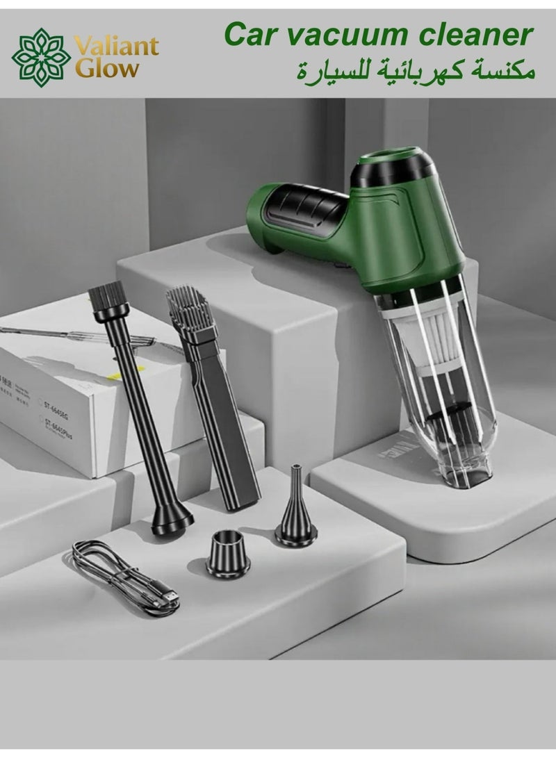 Valiant Glow Handheld cordless vacuum cleaner | Car vacuum cleaner, portable vacuum cleaner, outdoor vacuum cleaner, camping vacuum cleaner | 120W high power | 3200pa suction power | Cordless charging and portable design | Suitable for cleaning pet hair, sofas, cars, and offices. - Image 1