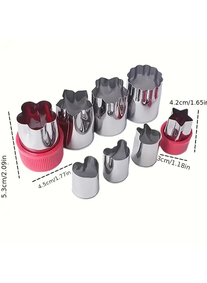 8pcs Stainless Steel Vegetable Cutter Shapes Set cookie Sandwich Biscuit Fruit Baking Mold - Image 2