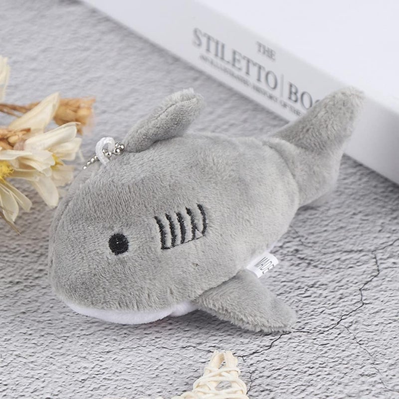 baolaili Cute Shark Plush Keychain Mini Stuffed Animal Soft Shark Plush Toys Purse Pendant Doll Shark Toys Plush Shark Keychain Pendants Stuffed Animals Key Chains Stuffed Shark Plushie Backpack - Image 2