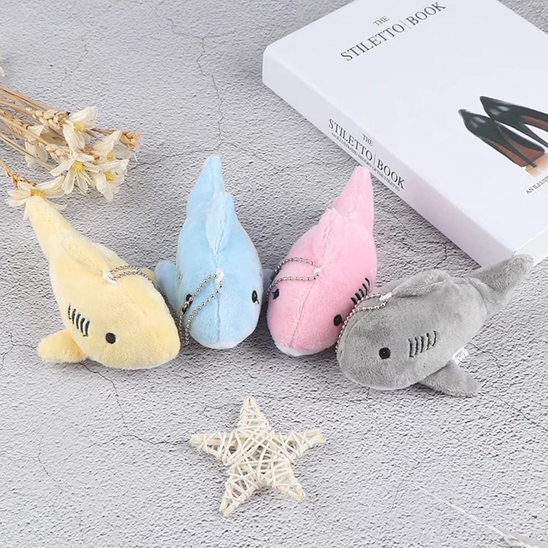 baolaili Cute Shark Plush Keychain Mini Stuffed Animal Soft Shark Plush Toys Purse Pendant Doll Shark Toys Plush Shark Keychain Pendants Stuffed Animals Key Chains Stuffed Shark Plushie Backpack - Image 3