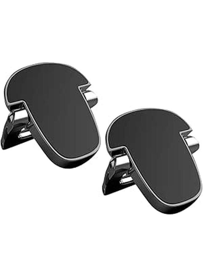 Aluminum Alloy Portable Mini Laptop Stand Foldable 2 Pack Black - Image 1