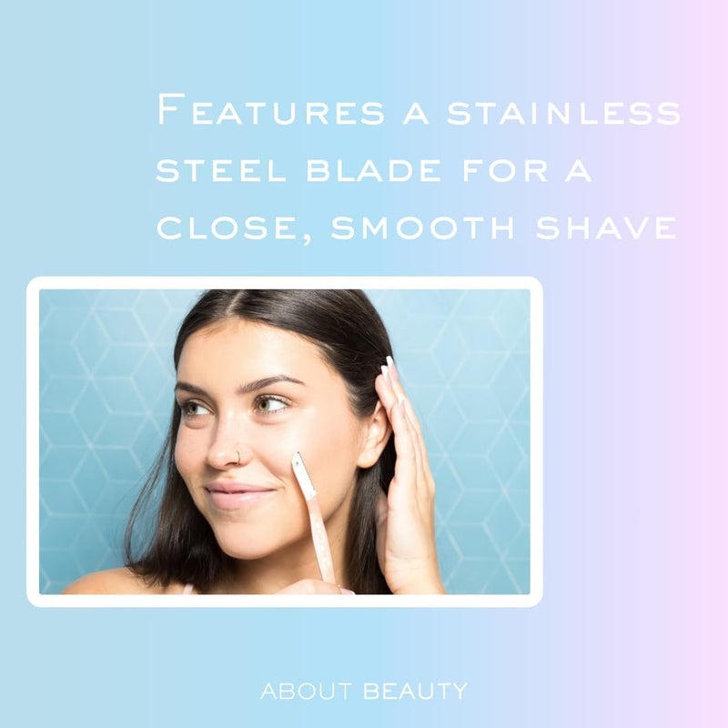 About Face Fuzz-Free Facial Razors for Shaving & Exfoliating - Includes 3 Beauty Groomers - For Face, Lips & Eyebrows - Image 5