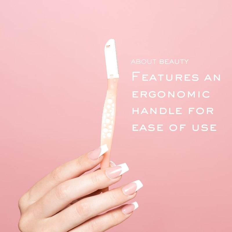 About Face Fuzz-Free Facial Razors for Shaving & Exfoliating - Includes 3 Beauty Groomers - For Face, Lips & Eyebrows - Image 4