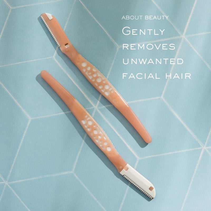 About Face Fuzz-Free Facial Razors for Shaving & Exfoliating - Includes 3 Beauty Groomers - For Face, Lips & Eyebrows - Image 2